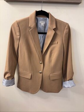 J. Crew Camel Tan Classic Notch-Lapel Blazer